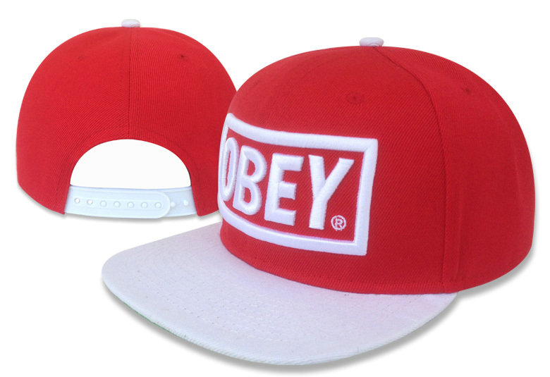 Obey Red Snapback Hat GF 1